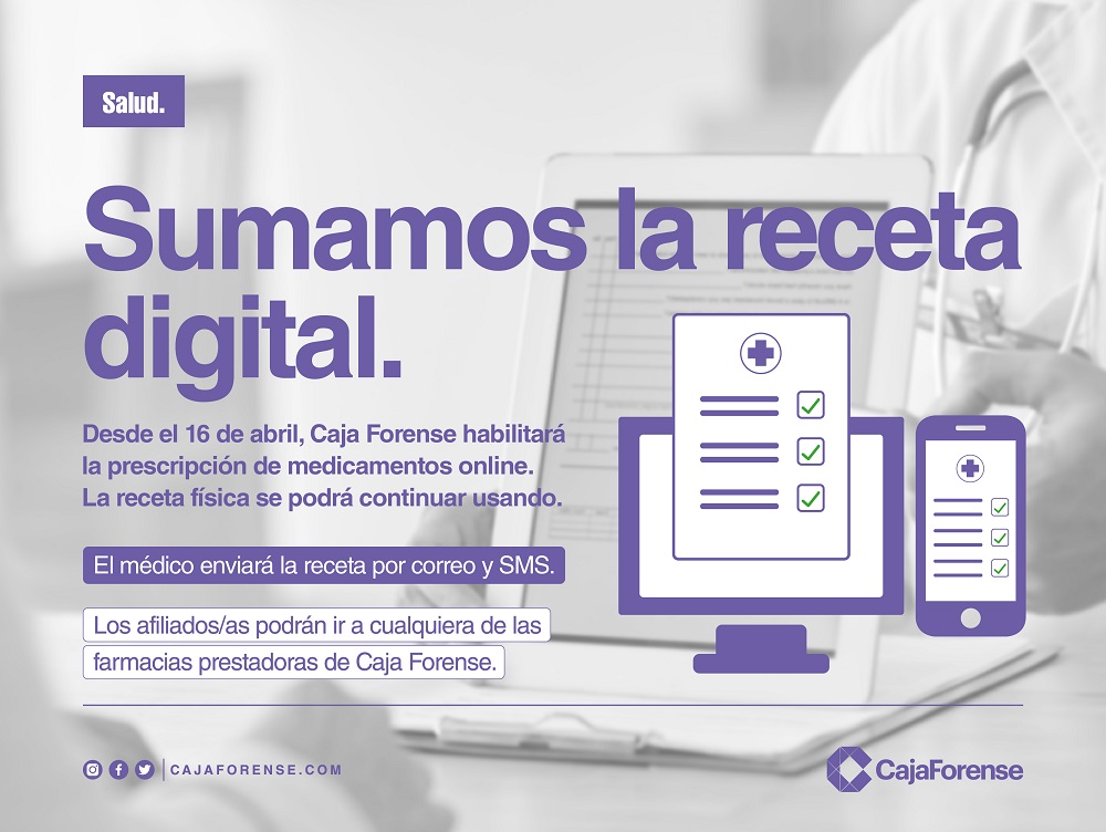 Sumamos la receta digital - Novedades - Caja Forense Sumamos la receta digital - Novedades - Caja Forense